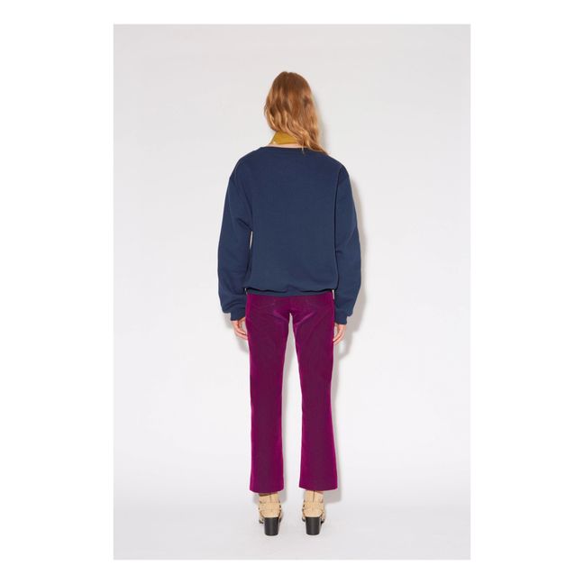 Louis RR organic cotton fleece sweatshirt | Navy blue