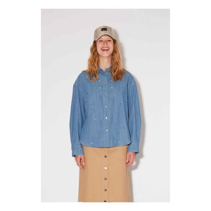 Lucciana Bijou shirt | Blue- Product image n°1