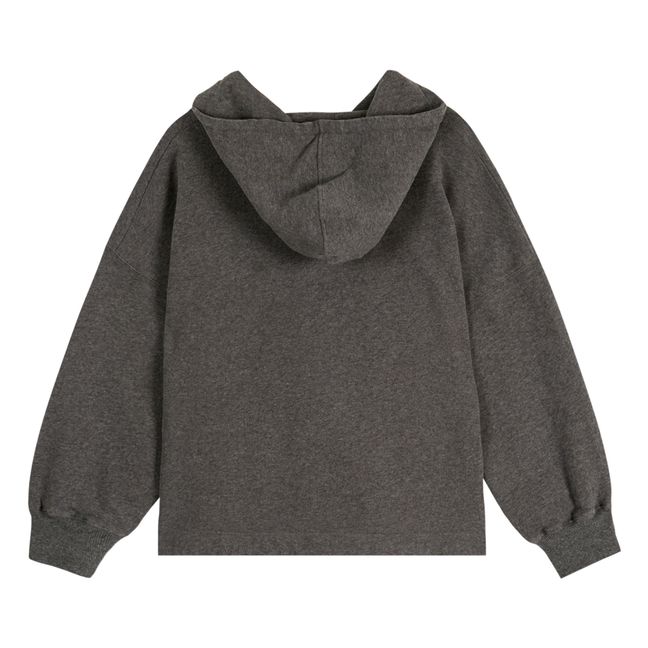 Sweatshirt Kapuze Bio-Baumwolle Yazen - Damenkollektion  | Grau Meliert