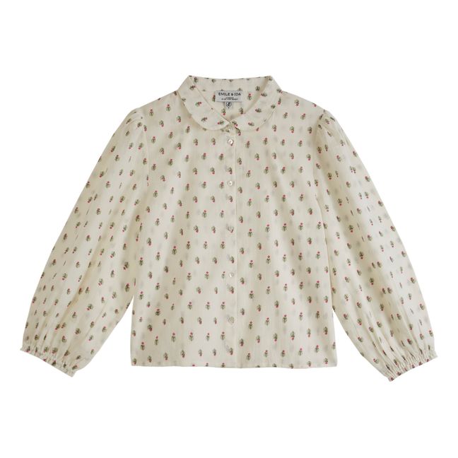 Camicia a Fiori Yvette - Collezione Donna  | Ecru
