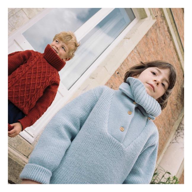 Pullover aus Wolle Clotaire | Blau