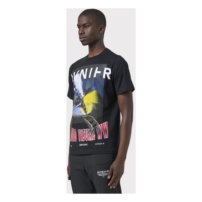 T-Shirt Source Heure Bleue Coton Bio | Noir