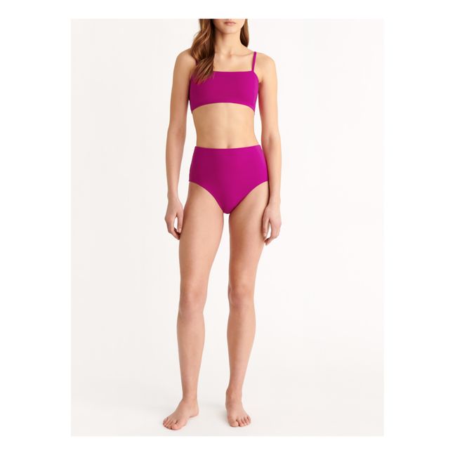 Bas de Maillot Taille Haute Patine | Rose fuschia