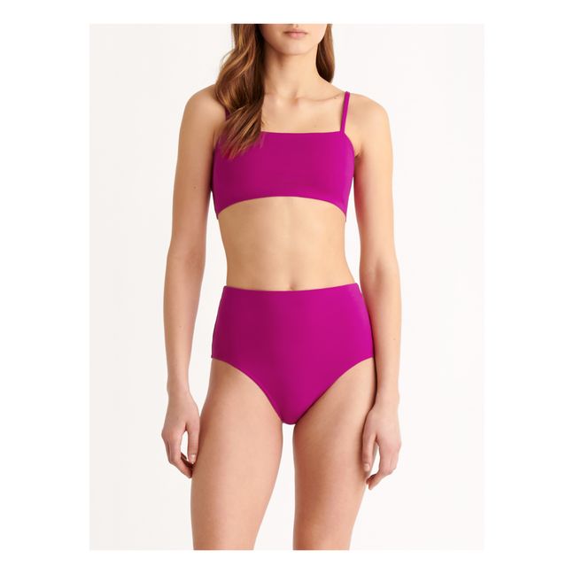 Bas de Maillot Taille Haute Patine | Rose fuschia