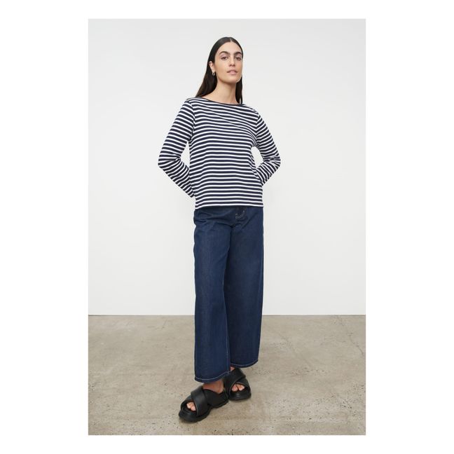 Top Marinière Breton Algodón orgánico | Azul Marino