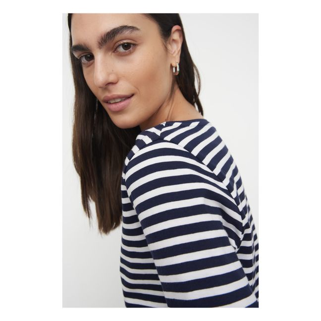 Top Marinière Breton Coton Bio | Bleu marine