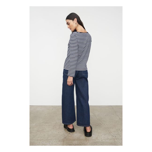 Top Marinière Breton Coton Bio | Bleu marine