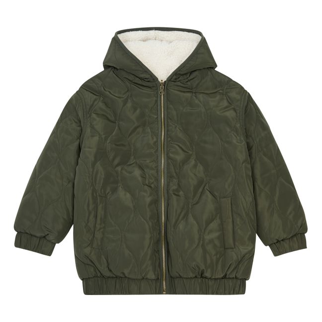Parka Reversibile Foderato Gufo | Verde militare