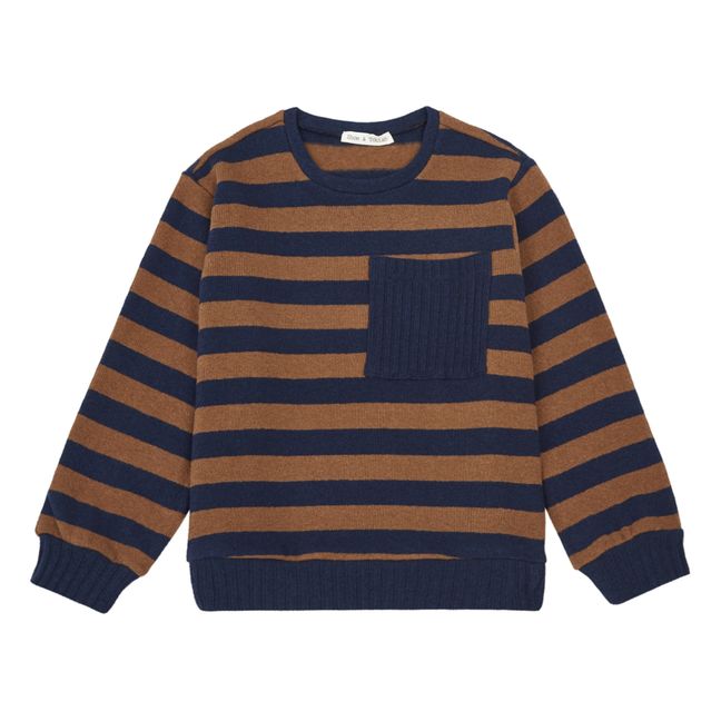 Pull Rayé | Kamelbraun