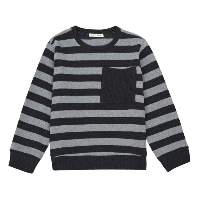 Pull Rayé | Grau