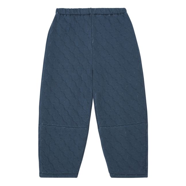 Pantaloni in Pile Trapuntati | Blu marino