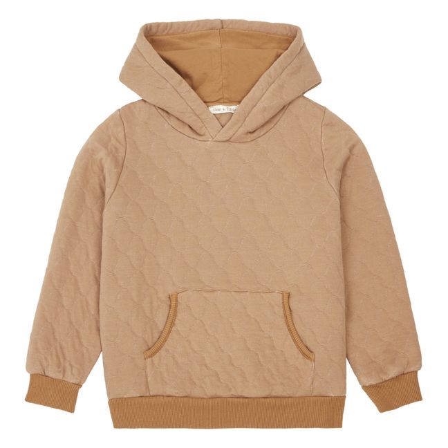 Sweat à Capuche Matelassé | Camel