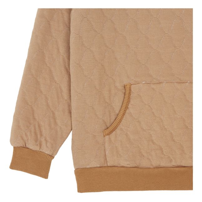Sweat à Capuche Matelassé | Kamelbraun