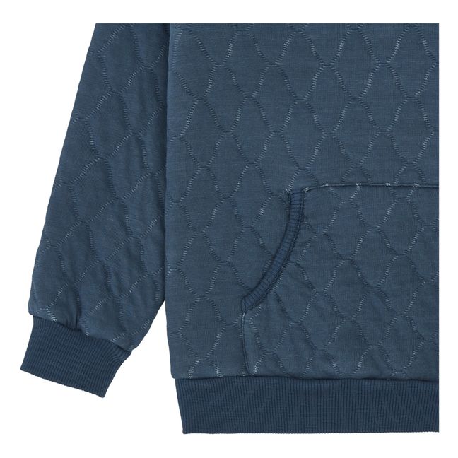Sweat à Capuche Matelassé | Bleu marine