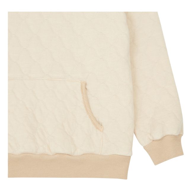 Sweat à Capuche Matelassé | Ecru