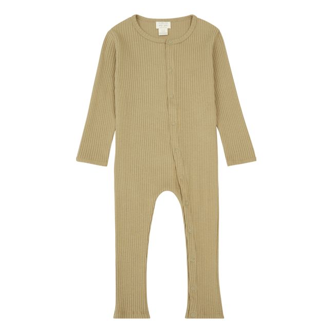 Pyjama sans Pieds Coton Bio Côtelé | Camel