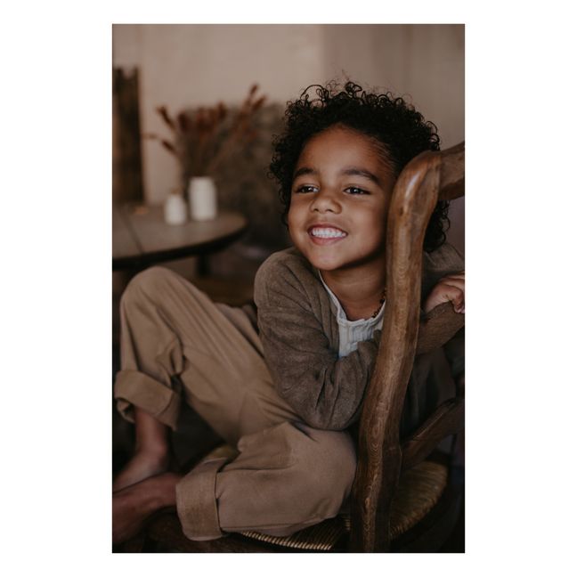 Pantalon Coton Bio Molletonné | Camel