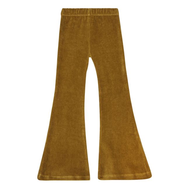Pantalon Flare Coton Bio Velours | Bronce