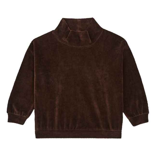 Pull Coton Bio Velours | Chocolat