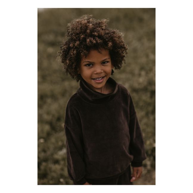 Pull Coton Bio Velours | Chocolat