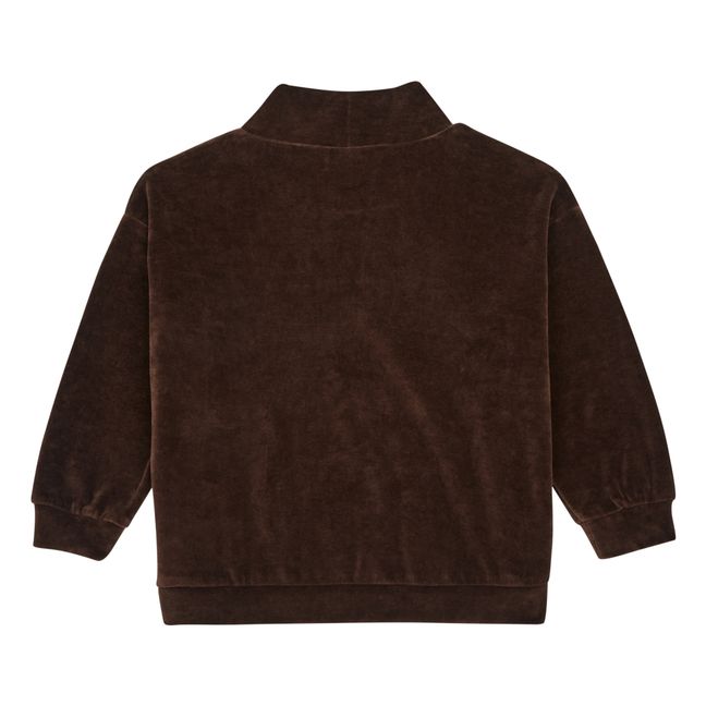 Pull Coton Bio Velours | Chocolat