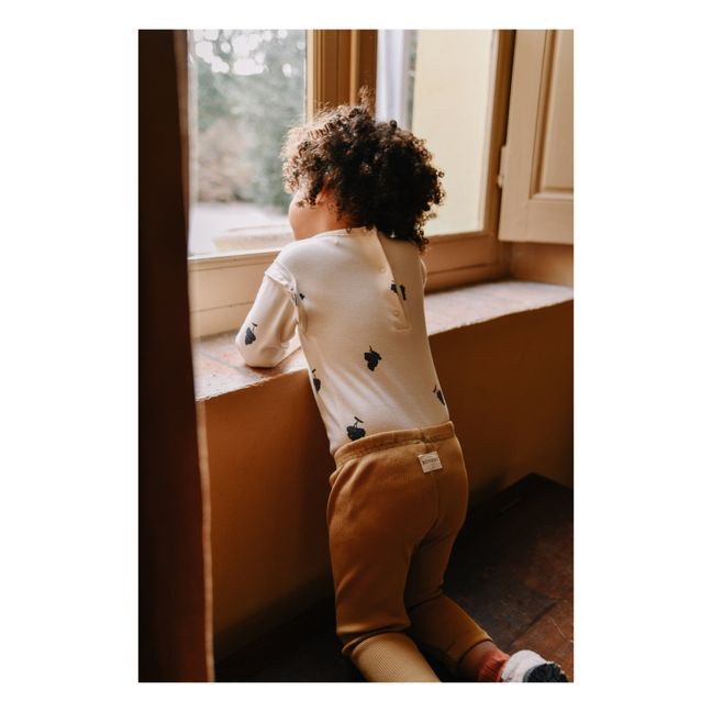 Legging Coton Bio Côtelé Rom-Pom | Caramel