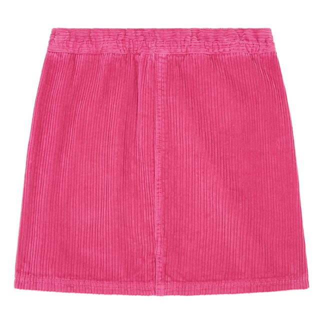 Organic Cotton Velvet Short Skirt | Fuchsia