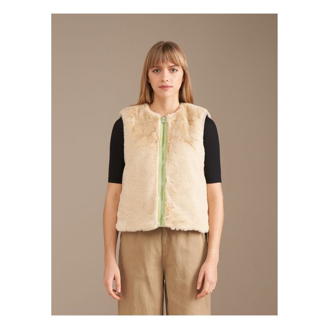 Giacca Senza Maniche Reversibile Less a Quadri - Collezione Donna | Marrone
