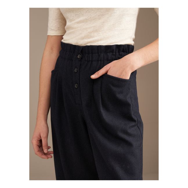 Pantaloni a righe Lilo - Collezione donna | Blu marino