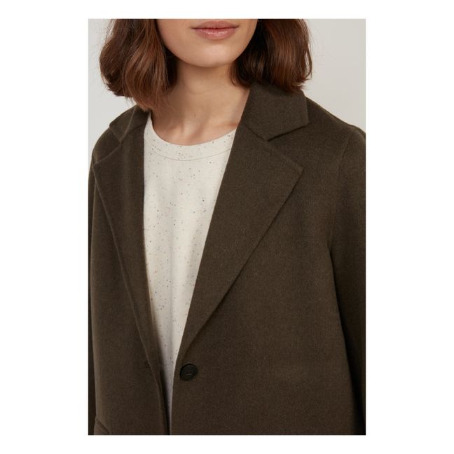 Cappotto in lana Villa | Verde militare