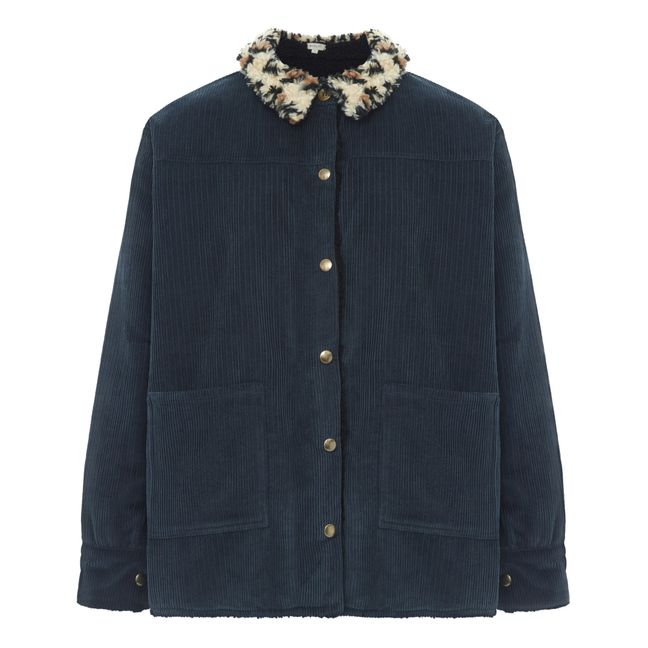 Veste Réversible Coton Velours Côtelé Brune - Collection Femme  | Azul