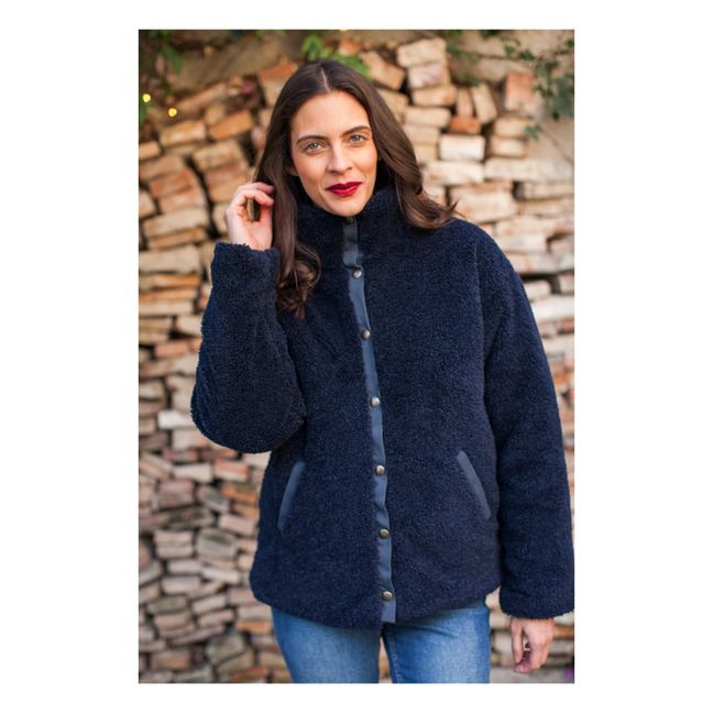 Manteau Façon Fourrure Olive - Collection Femme  | Azul Marino