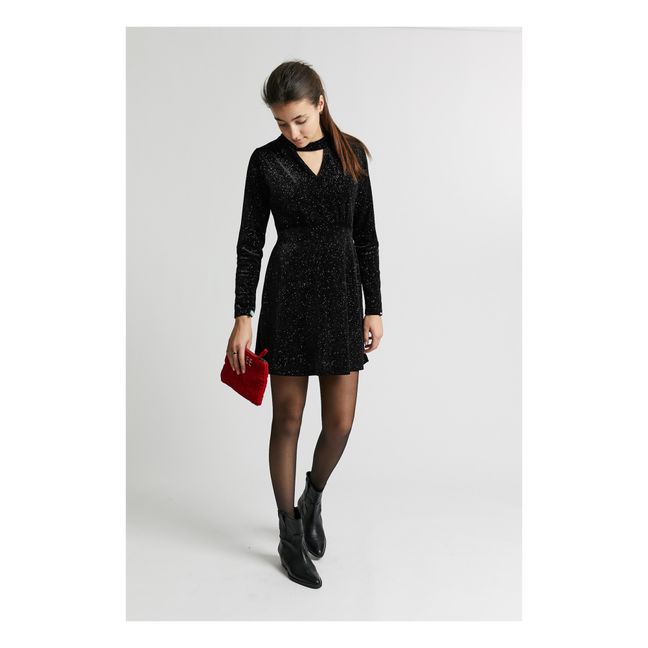 Robe Oprah Velours | Noir