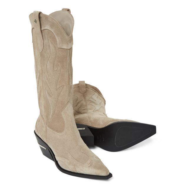 Bottes Tania Cuir | Taupe