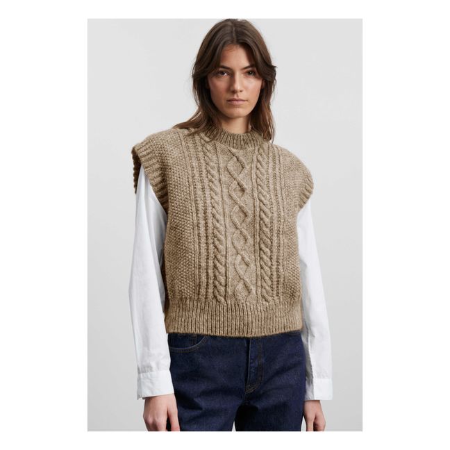 Pull Sans Manches Tilia Laine | Camel