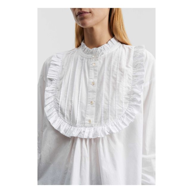 Blusa Elsie de algodón orgánico | Blanco
