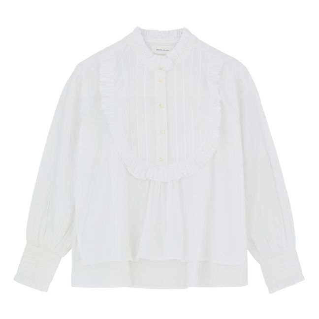 Blusa Elsie de algodón orgánico | Blanco