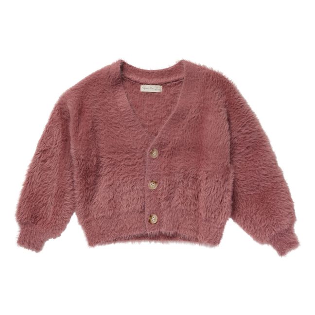 Boxy Fur Cardigan | Pink