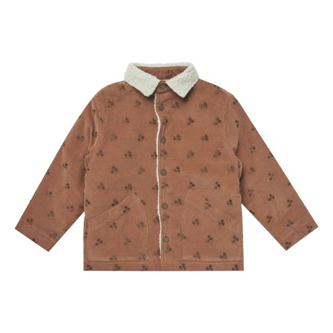 Corduroy Fur Collar Jacket | Brown