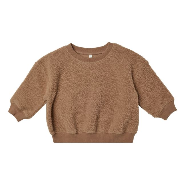 Fleece-Sweatshirt | Braun