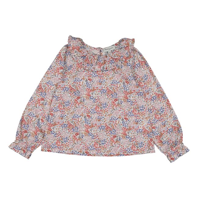 Blouse Coton Bio Fleurie Ambre  | Rose