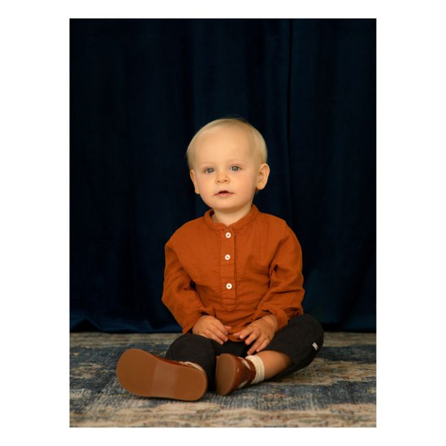 Kurta Gaze de Coton Bio Loris | Rouille