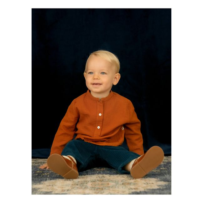 Kurta Gaze de Coton Bio Loris | Rouille