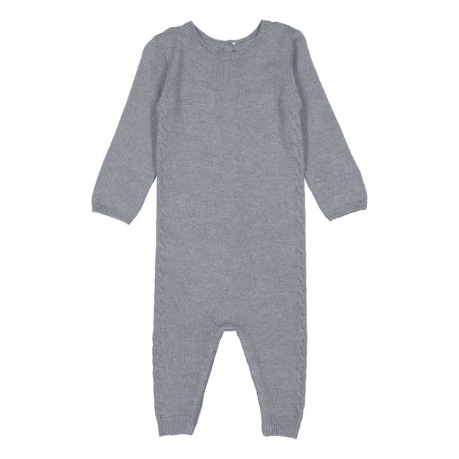 Alex wool jumpsuit | Grey blue