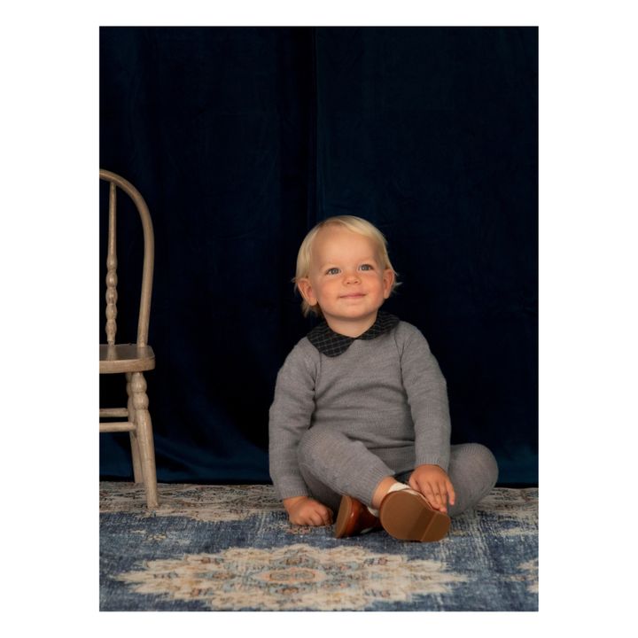 Alex wool jumpsuit | Grey blue- Product image n°2