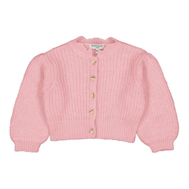 Mohair, Organic Cotton and Silk Lila Cardigan | Pink