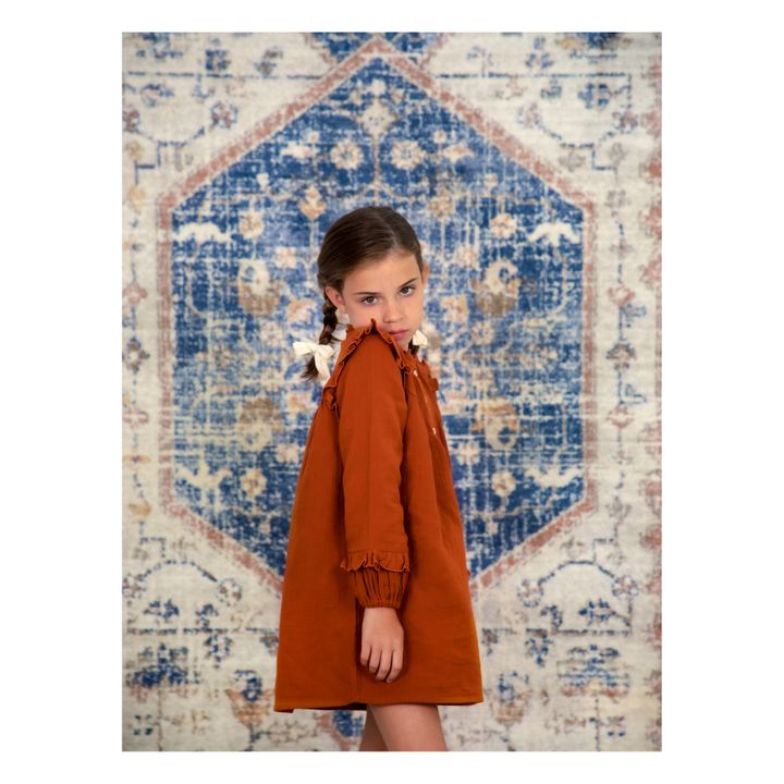 Gaze-Kleid aus Bio-Baumwolle Marilyn | Rostfarben- Produktbild Nr. 2