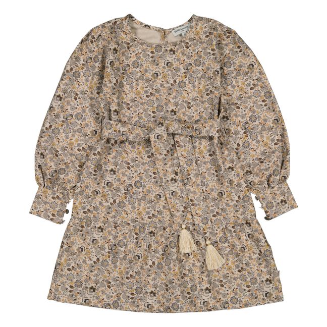 Robe Fleurie Ceinturée Ninon | Beige