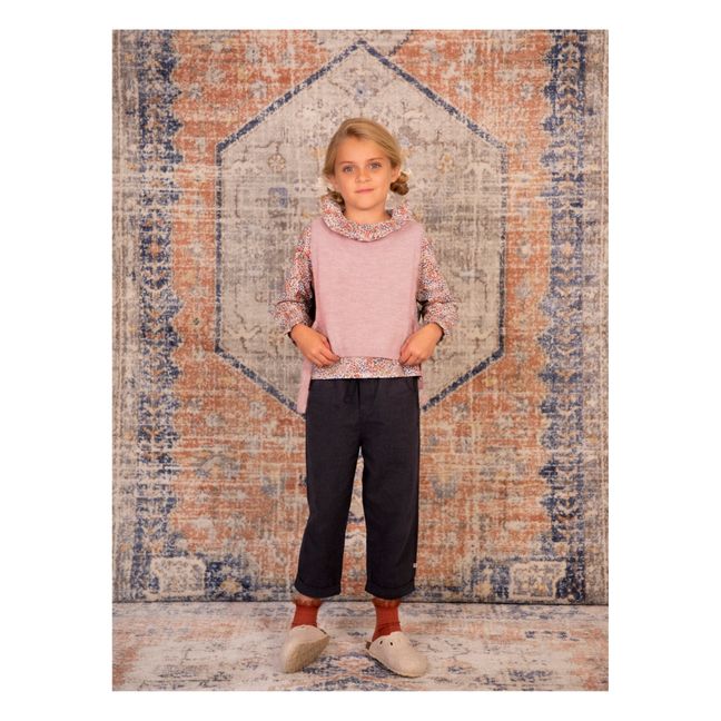 Jano Wool Lurex Sleeveless Sweater | Pink