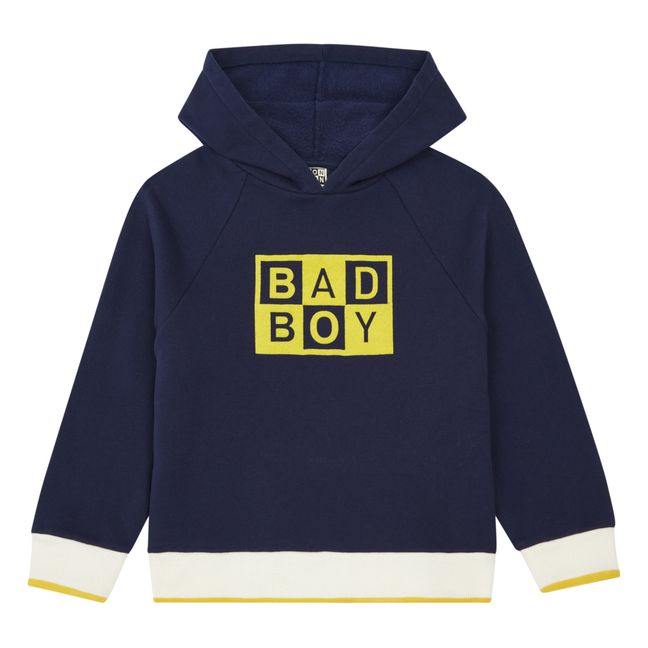 Sweat à Capuche Coton Bio Bad Boy | Bleu marine